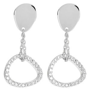 Murat Sterling Silver Earrings w/ Cubic Zirconia
